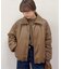 中綿フェイクレザーブルゾン