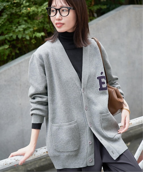 《WEB限定カラーあり/追加》サガラ刺繍スエットライクニットカーディガン