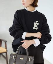 《WEB限定カラーあり/シリーズあり/追加》サガラ刺繍スウェットライクニット