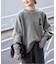 《WEB限定カラーあり/シリーズあり/追加》サガラ刺繍スウェットライクニット