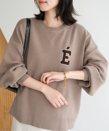 《WEB限定カラーあり/シリーズあり/追加》サガラ刺繍スウェットライクニット