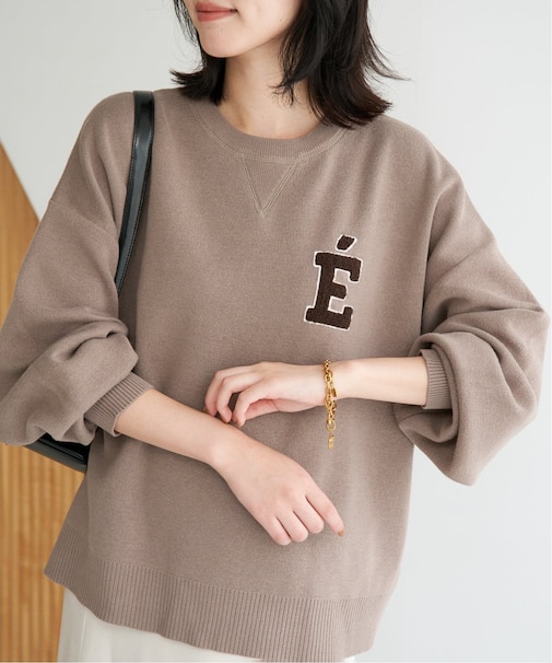 《WEB限定カラーあり/シリーズあり/追加》サガラ刺繍スウェットライクニット
