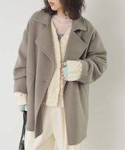 《シリーズあり/追加》souple wool ダブルフェイスミドルコート
