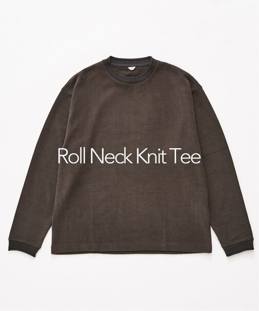 ロールネック ニットTシャツ
