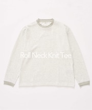 ロールネック ニットTシャツ