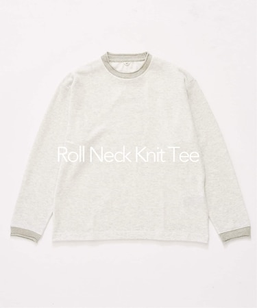 ロールネック ニットTシャツ