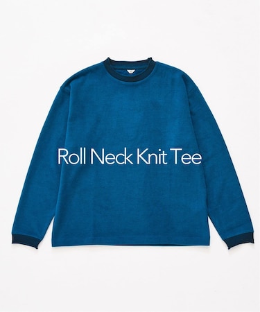 ロールネック ニットTシャツ