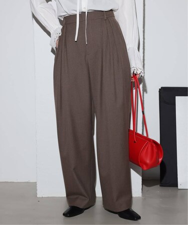 《WEBのみ4サイズ展開/WEB限定カラー/吸湿発熱》CIRCULATE WARM タックパンツ