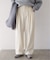 《WEBのみ4サイズ展開/WEB限定カラー/吸湿発熱》CIRCULATE WARM タックパンツ