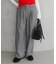 《WEBのみ4サイズ展開》ツィード ベルテット2タックストレートパンツ