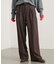《WEBのみ4サイズ展開》ツィード ベルテット2タックストレートパンツ