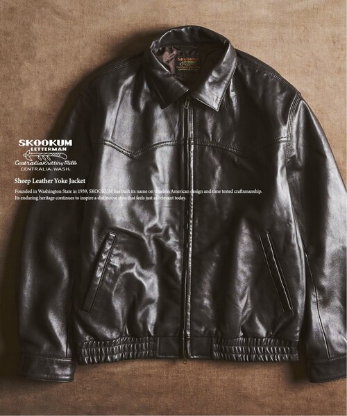 WEB限定 WARDROBE SMART】 シープ シングル ライダースジャケット