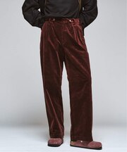 コーデュロイ 1タック テーパードパンツ