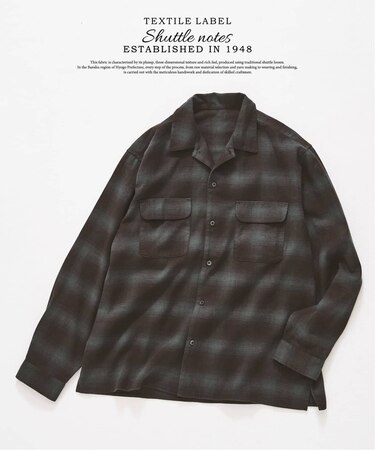 SHUTTLE NOTES オンブレチェックシャツ