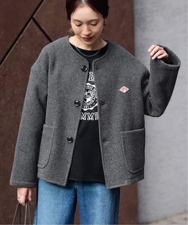 DANTON/ダントン COLLARLESS JACKET DT-A0013