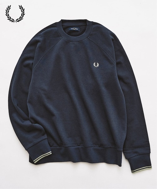 FRED PERRY / フレッドペリー TIPPED CREWNECK SWEATSHIRT