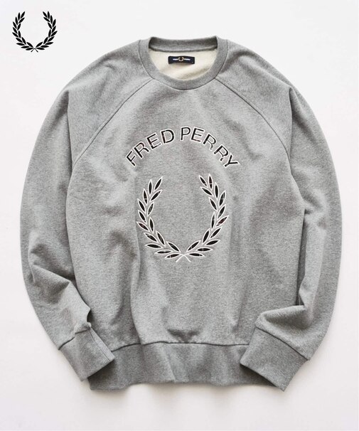 FRED PERRY / フレッドペリー TARTAN APPLIQUE SWEATSHIRT