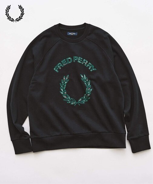 FRED PERRY / フレッドペリー TARTAN APPLIQUE SWEATSHIRT