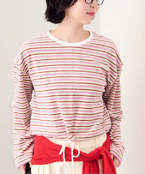 ドロストベロアボーダーカットソー