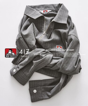 【BEN DAVIS / ベンデイビス】417別注 Half Zip Shirt