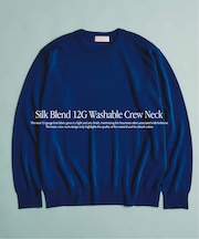 シルクブレンド 12G ウォッシャブル クルーネック