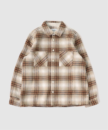 【WAX LONDON / ワックス ロンドン】オーバーシャツ NATURAL ECRU