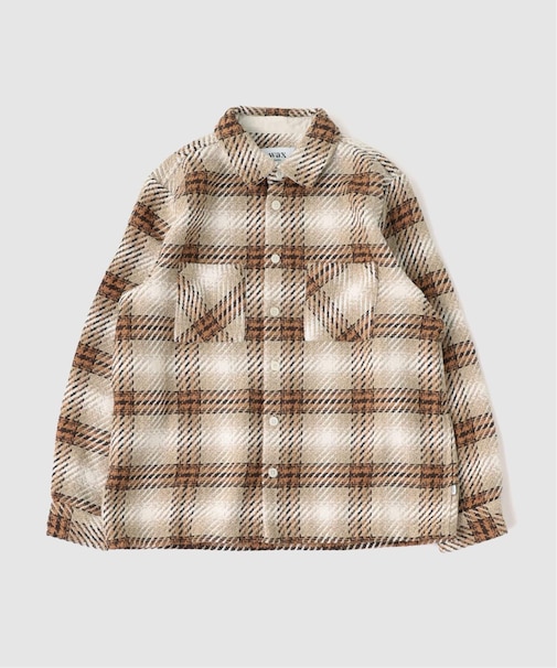 【WAX LONDON / ワックス ロンドン】オーバーシャツ NATURAL ECRU