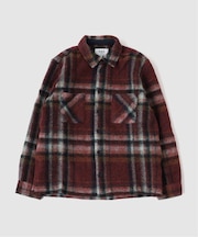 【WAX LONDON / ワックス ロンドン】オーバーシャツ BURGUNDY MULTI