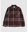 【WAX LONDON / ワックス ロンドン】オーバーシャツ BURGUNDY MULTI