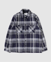【WAX LONDON / ワックス ロンドン】オーバーシャツ NAVY ECRU