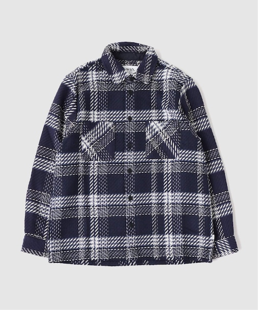 【WAX LONDON / ワックス ロンドン】WHITING OVERSHIRT PLAID WEAVE