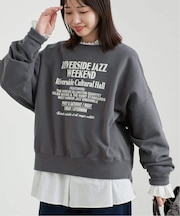 ワイドシルエットロゴスウェット