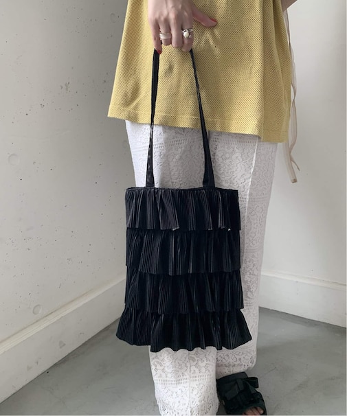 Casselini/キャセリーニ プリーツフリルトート