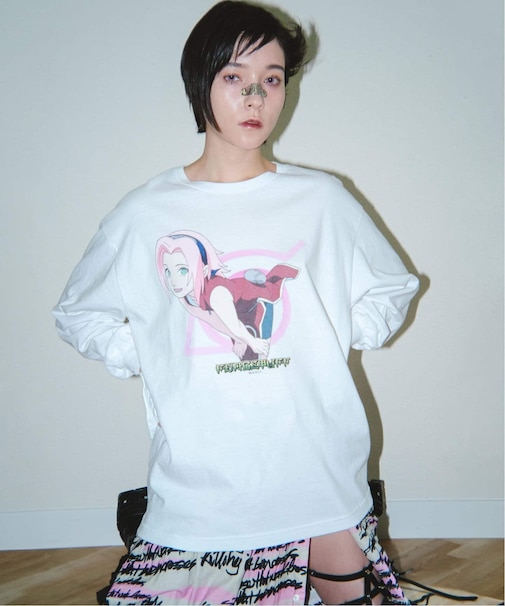 F-LAGSTUF-F×NARUTO -ナルト- /フラグスタフ×ナルト SAKURA L/S TEE