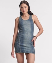 ONE TEASPOON/ WORN BLUE DENIM MINI DRESS