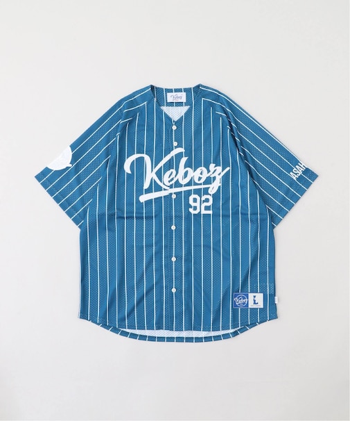KEBOZ/ケボズ MESH STRIPE BASEBALL JERSEY