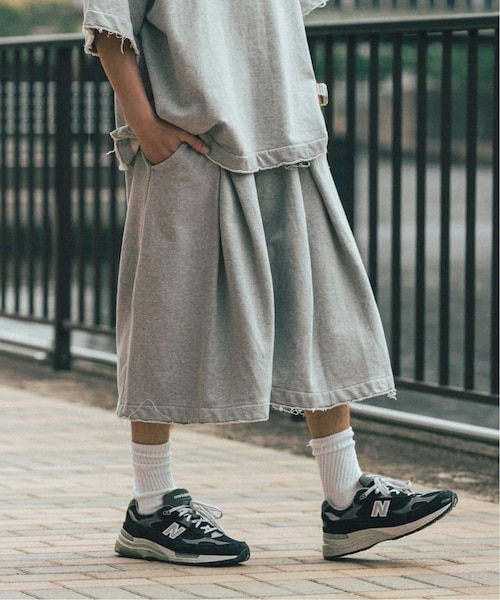 【ANGLAN】25SS★ [AG] Valley Tuck Sweat Half Pants ANGLAN（アングラン）Valley Tuck Sweat Half Pants｜ジョイント