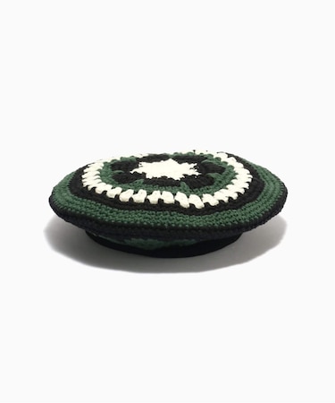 Indietro Association Flower Knit Beret