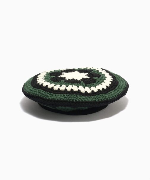 Indietro Association Flower Knit Beret
