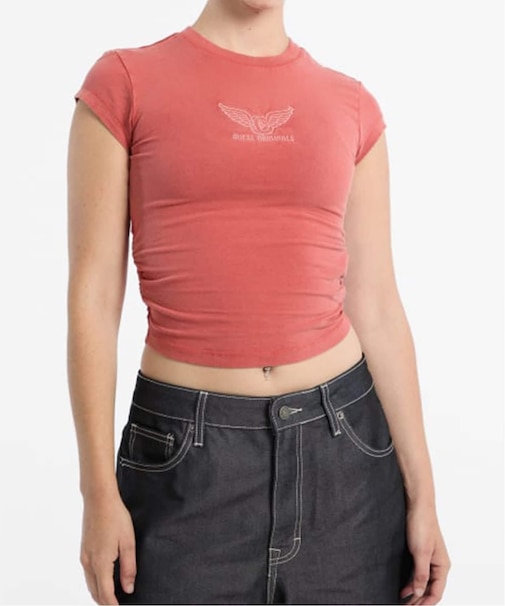 GUESS/ゲス GO VINTAGE SHIRRED WING SS TEE