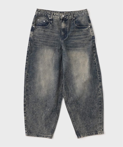 NOMANUAL/ノーマニュアルWAVE CURVED DENIM PANTS