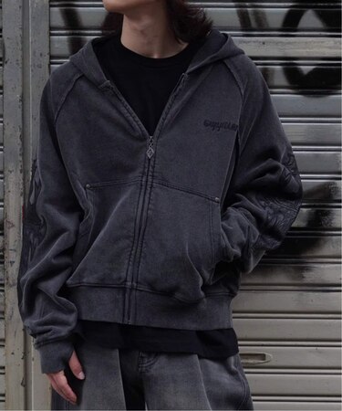 SUPPLIER / サプライヤー DAGGER LEATHER PATCH ZIP HOODIE