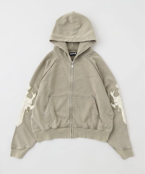 SUPPLIER / サプライヤー DAGGER LEATHER PATCH ZIP HOODIE
