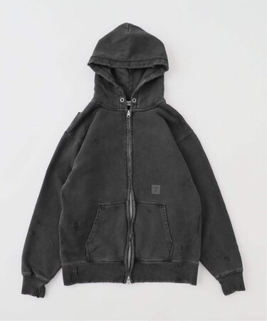 JIEDA / ジエダ DAMAGE PATCH ZIP HOODIE