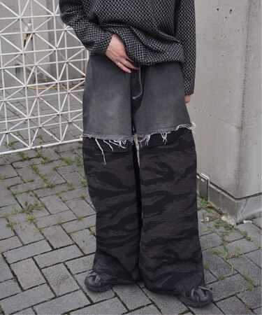 DISCOVERED / ディスカバード LAYERED ARMY DENIM PANTS