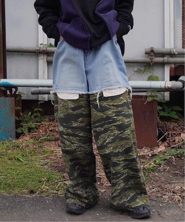 DISCOVERED / ディスカバード LAYERED ARMY DENIM PANTS
