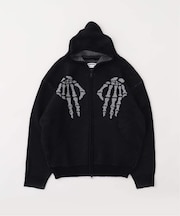 NOMANUAL/ノーマニュアル SKULL HAND COWICHAN HOODED