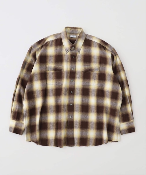 Name./ネーム COTTON FLANNEL OMBRE REGULAR SHIRT