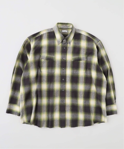 Name./ネーム COTTON FLANNEL OMBRE REGULAR SHIRT