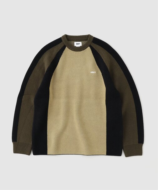 OBEY / オベイ RAGLAN CREW NECK SWEATER